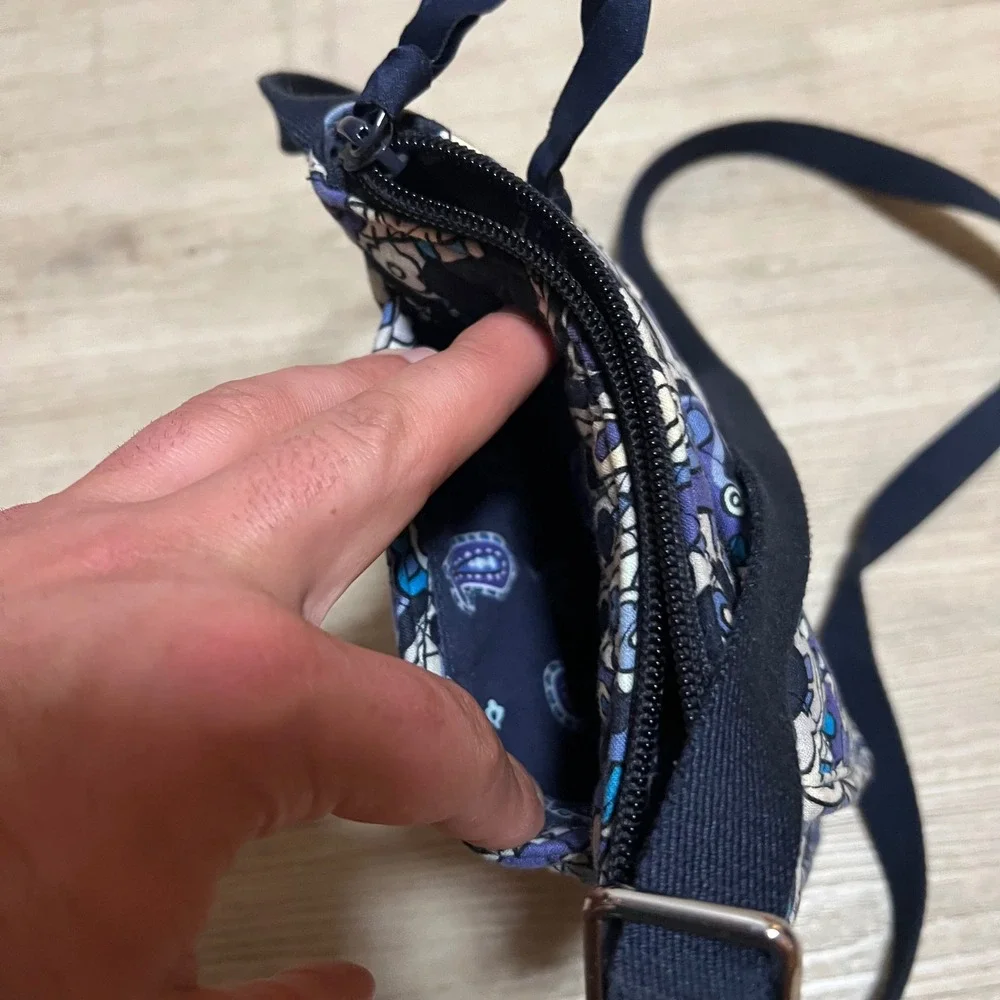 Vera Bradley Crossbody Bag Paisley Quilted Phone Shoulder Bag‎ Purse Blue Purple